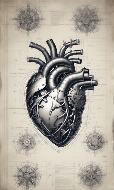 clockwork heart drawing