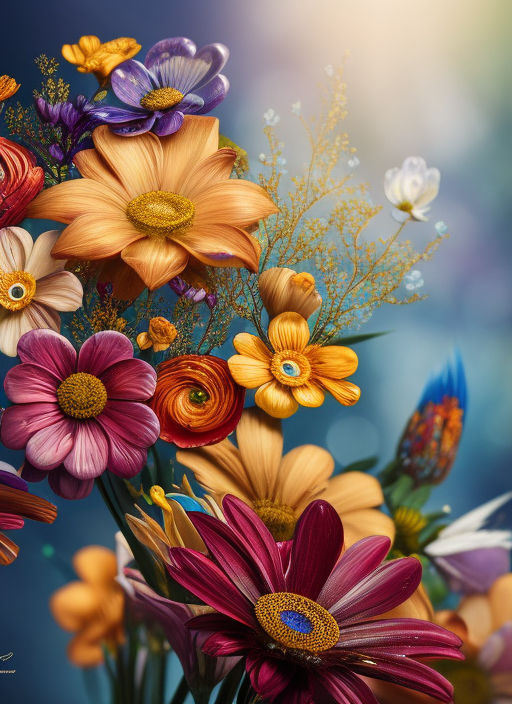 fantasy flowers art