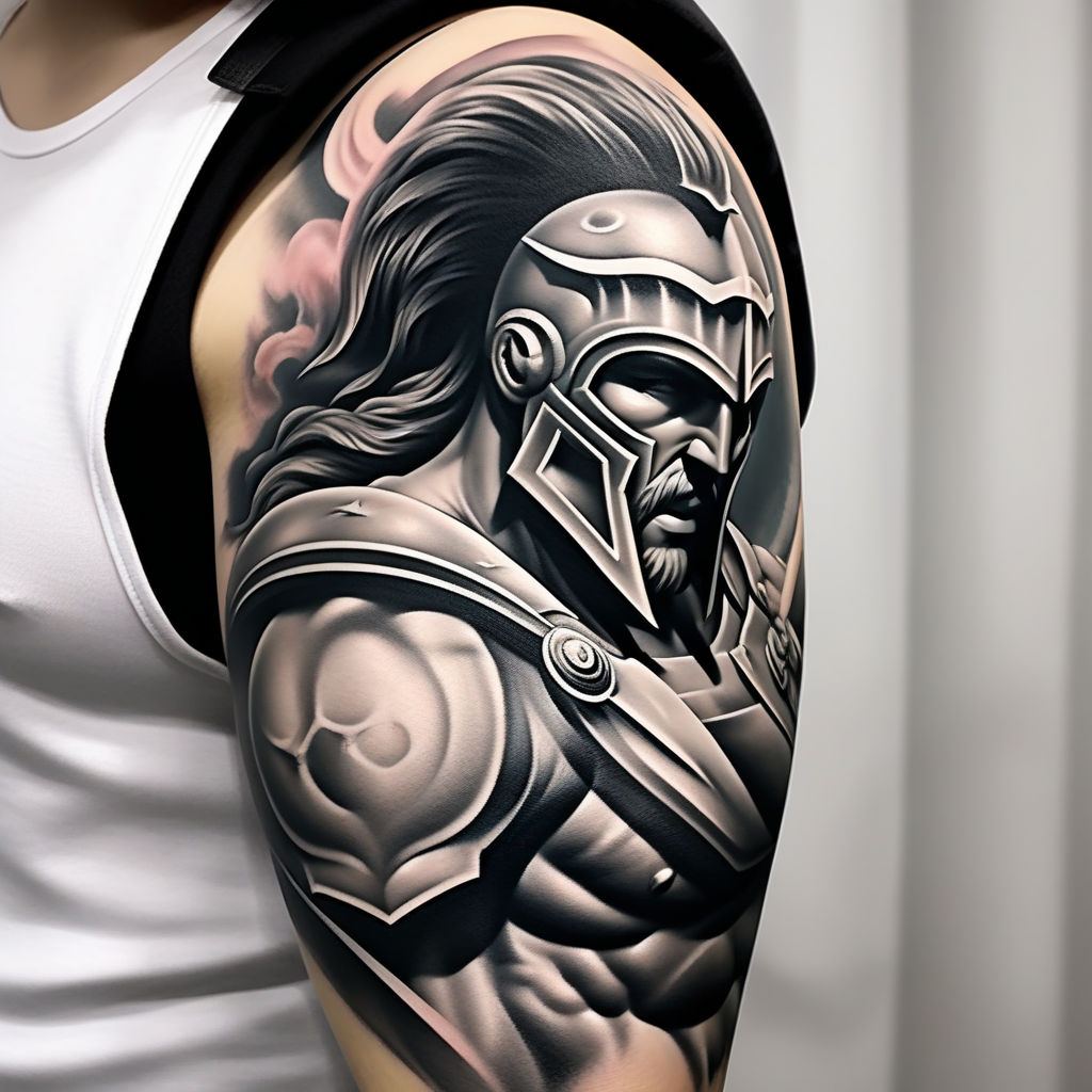 Tattoo uploaded by Miras Snower Pliczka • Spartan warrior #spartan #warrior  #tattoo #blackandgrey • Tattoodo