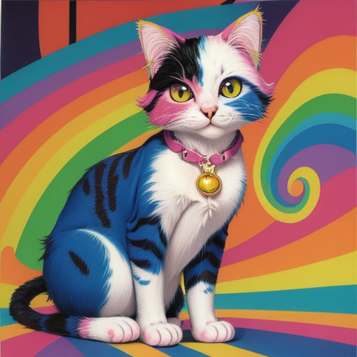 a pop art painting by Lisa Frank - Playground