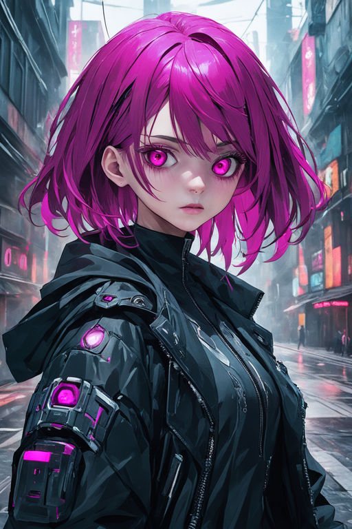 Anime Cyberpunk Cat Girl - KillerKittenDesigns - Digital Art, Fantasy &  Mythology, Fantasy Men & Women, Females - ArtPal