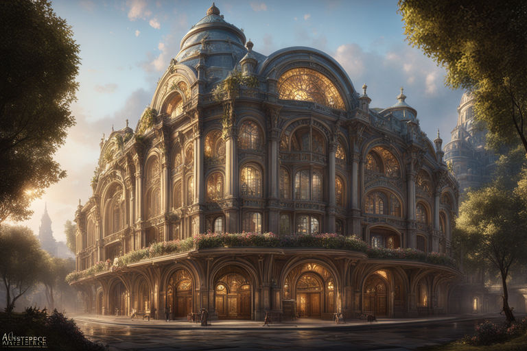 Fantasy Elven royal Palace artwork beautiful concept art CryEngine