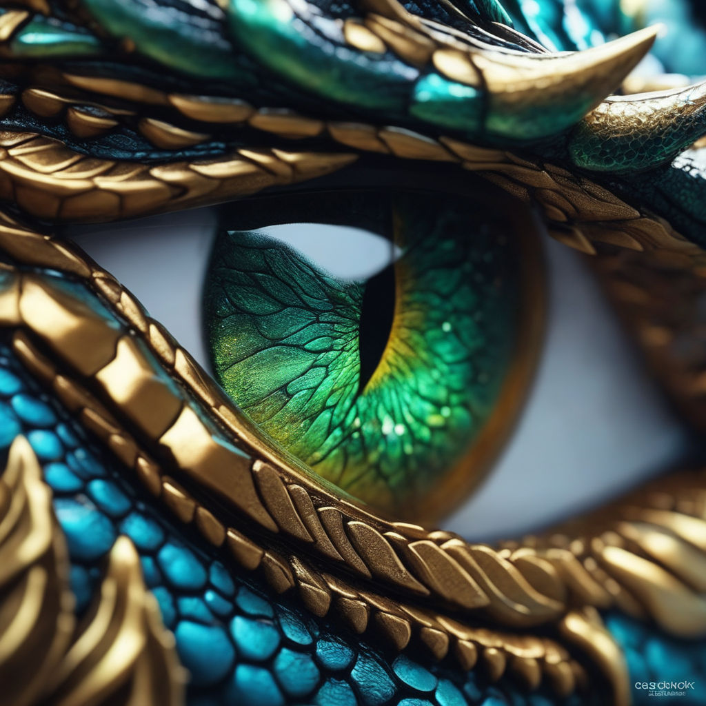 dragon eye, Red dragon eye, ultra realistic, high, Midjourney