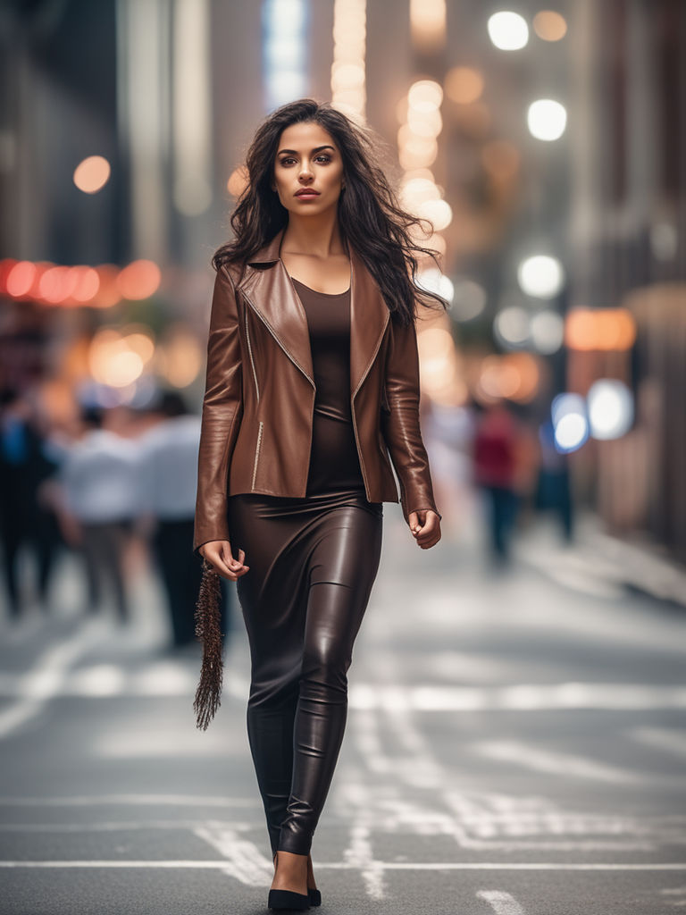 Night Walk Leather Pants Brown