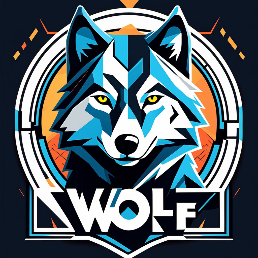 Alpha wolf logo design Royalty Free Vector Image