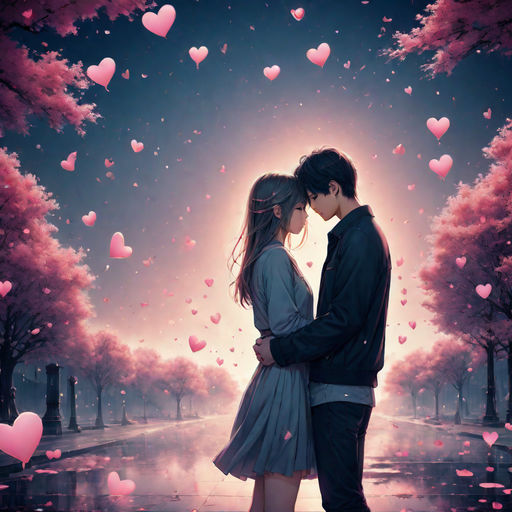 An Anime Couple Kissing Against A Snowy Background, Lovers Anime Pictures,  Love, Lover Background Image And Wallpaper for Free Download