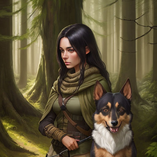 elven ranger wolf