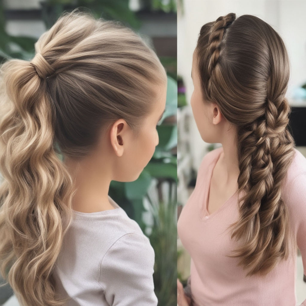 Two Braided Ponytails with Weave | Two ponytail hairstyles, Tail hairstyle,  Braided ponytail hairstyles