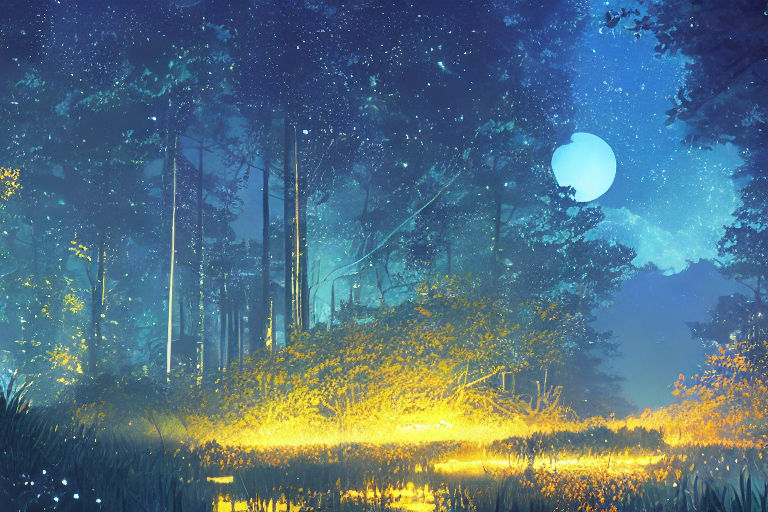 Forest, luminos, manga, winter, dao dao, snow, anime, blue, night, HD  wallpaper | Peakpx