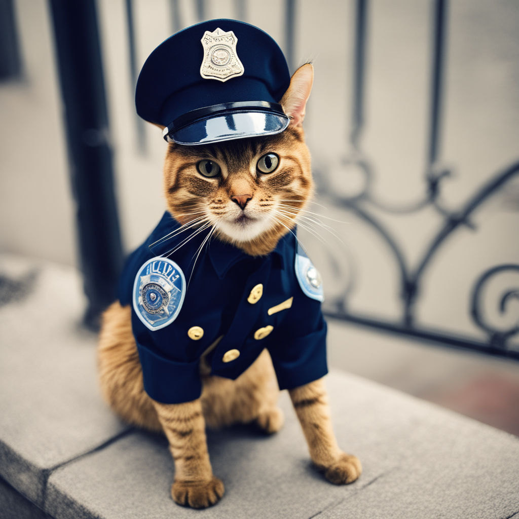 Cats in police uniforms - Playground