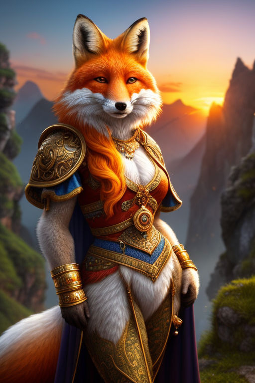 anthro fox warrior