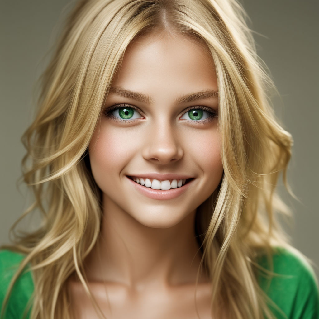 pretty girl with dirty blonde hair and blue eyes