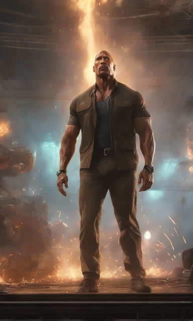 ArtStation - Dwayne Johnson (young rock)