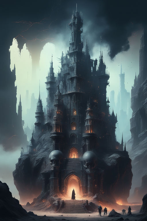 castle concept art dark fortress