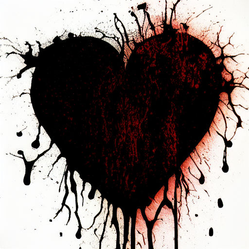 bleeding black heart tattoo