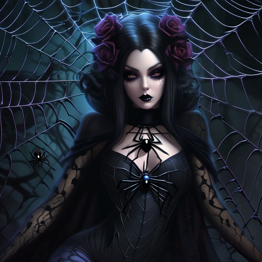 Lady spider goth art nouveau