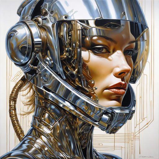 art portrait by Hajime Sorayama - Joan of Arc 圣女贞德