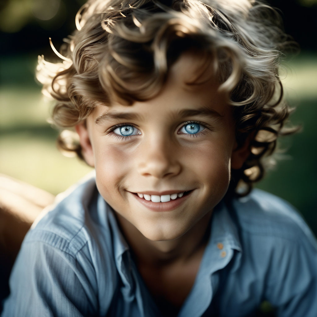 natural bright blue eyes