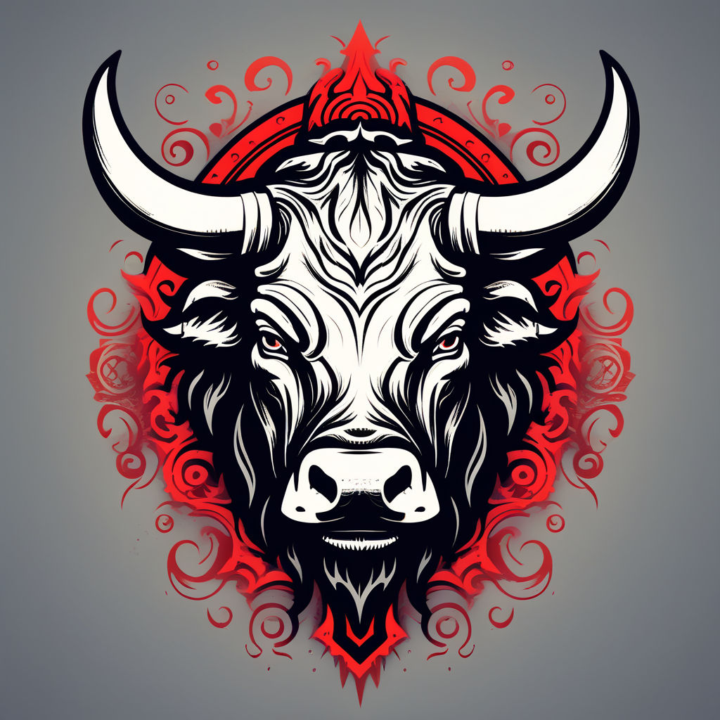 UYEDSR Wall Sticker Bull Animal Bullfighting Tattoo Tribal Vinyl Decal Angry  Cow Wall Home Bedroom Living Room Decoration 74x83cm : Amazon.co.uk: DIY &  Tools