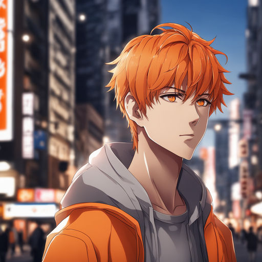 anime boys with orange hair