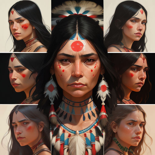 native american women face paint meanings