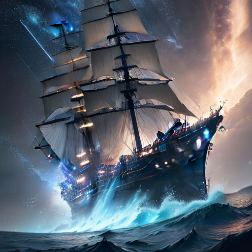 Premium AI Image  ghost pirate ship wallpaper