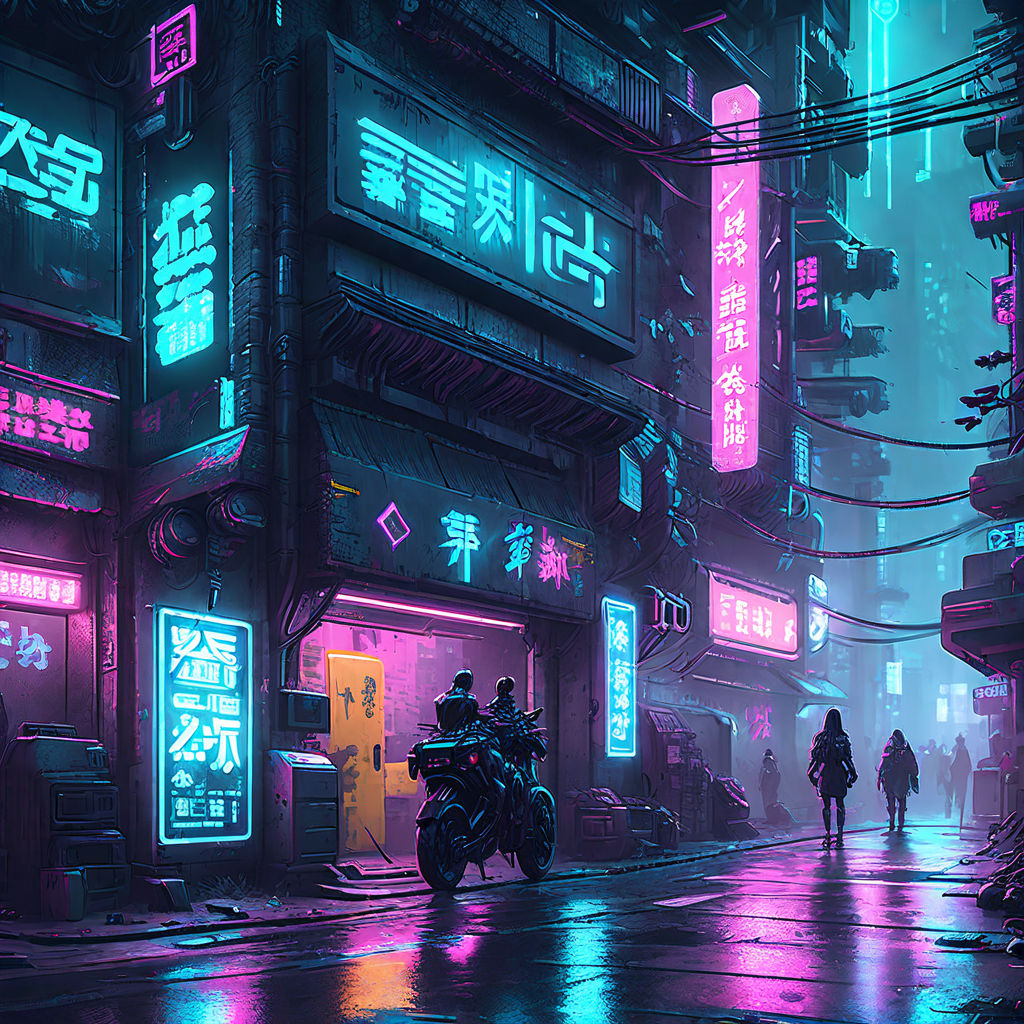 Cyber City, Misty, Neon, world, Cyberpunk, light, AI, HD phone wallpaper