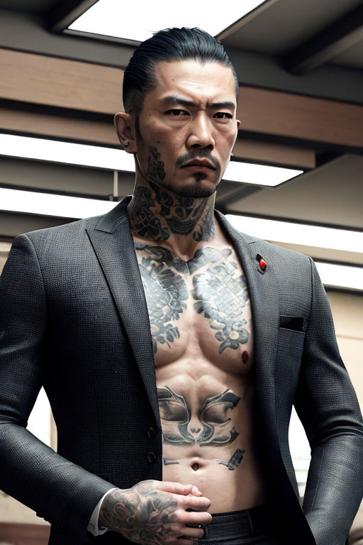 yakuza suit tattoo