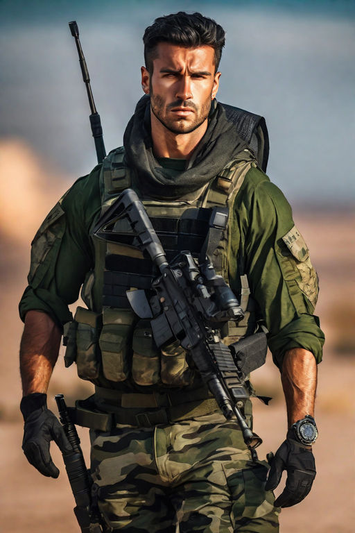 modern army ranger in tactical gear - Playground