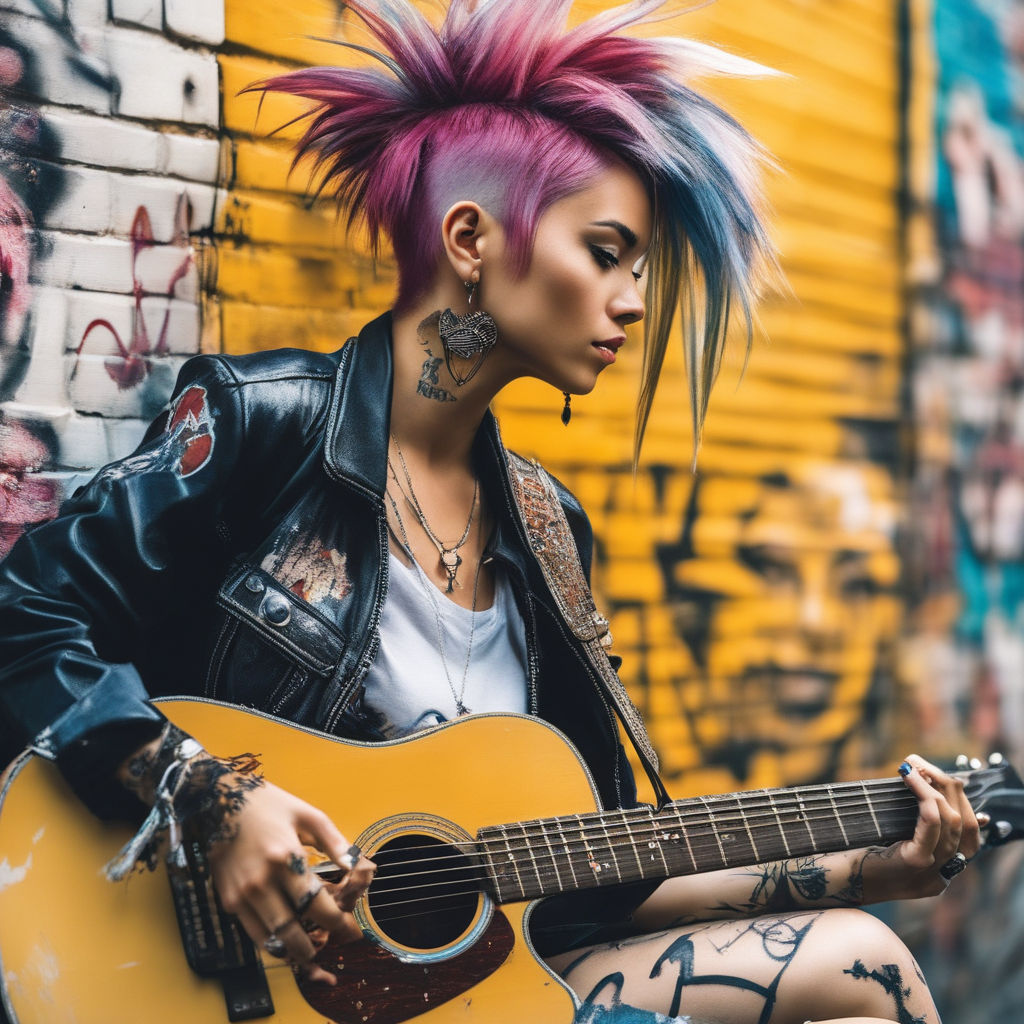 rocker punk anime guy