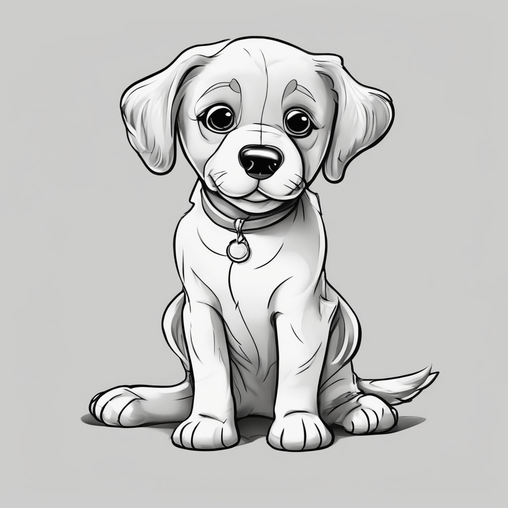 Desenho de Cachorro Para Colorir - Loja de Prompts