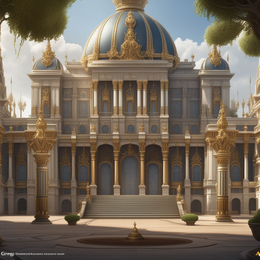 Anime Landscape: Anime Palace Background