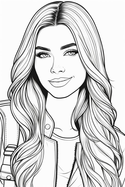 model coloring pages