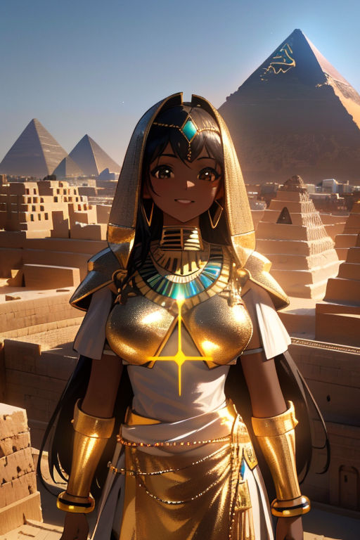 Ancient egypt guard warrior yugioh anime style on Craiyon