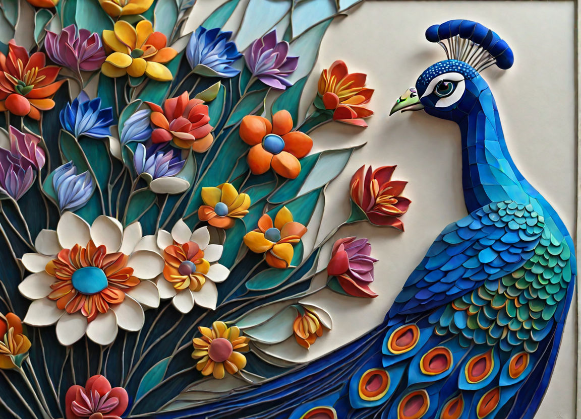 Peacock Paper Quilling 