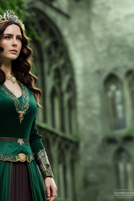 merlin morgana green dress