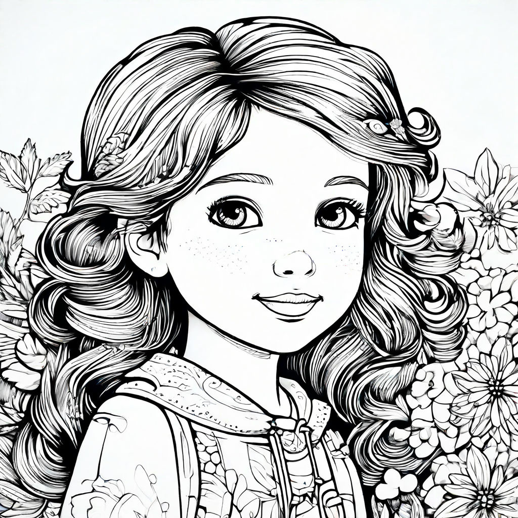 chibi drawing of a 10 year old girl named Ellie . The girl has black long  hair. The girl wears a ((yellow lace dress)).Head Close-up.She is looking  ahead - Playground