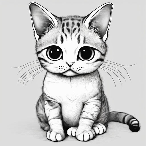 Drawing Little Kittens In Charcoal Pencils Background, Cute Picture Drawing,  Cute, Picture Background Image And Wallpaper for Free Download