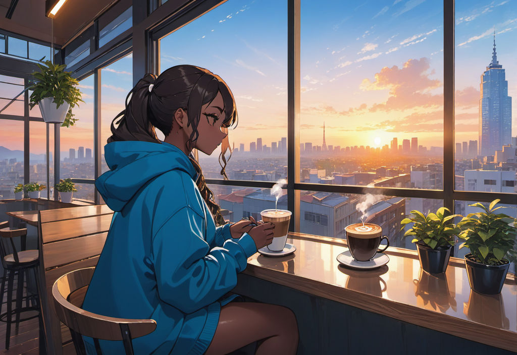 Floor To Ceiling View At Sunrise (Anime Paint) by artvoyager6100 on  DeviantArt