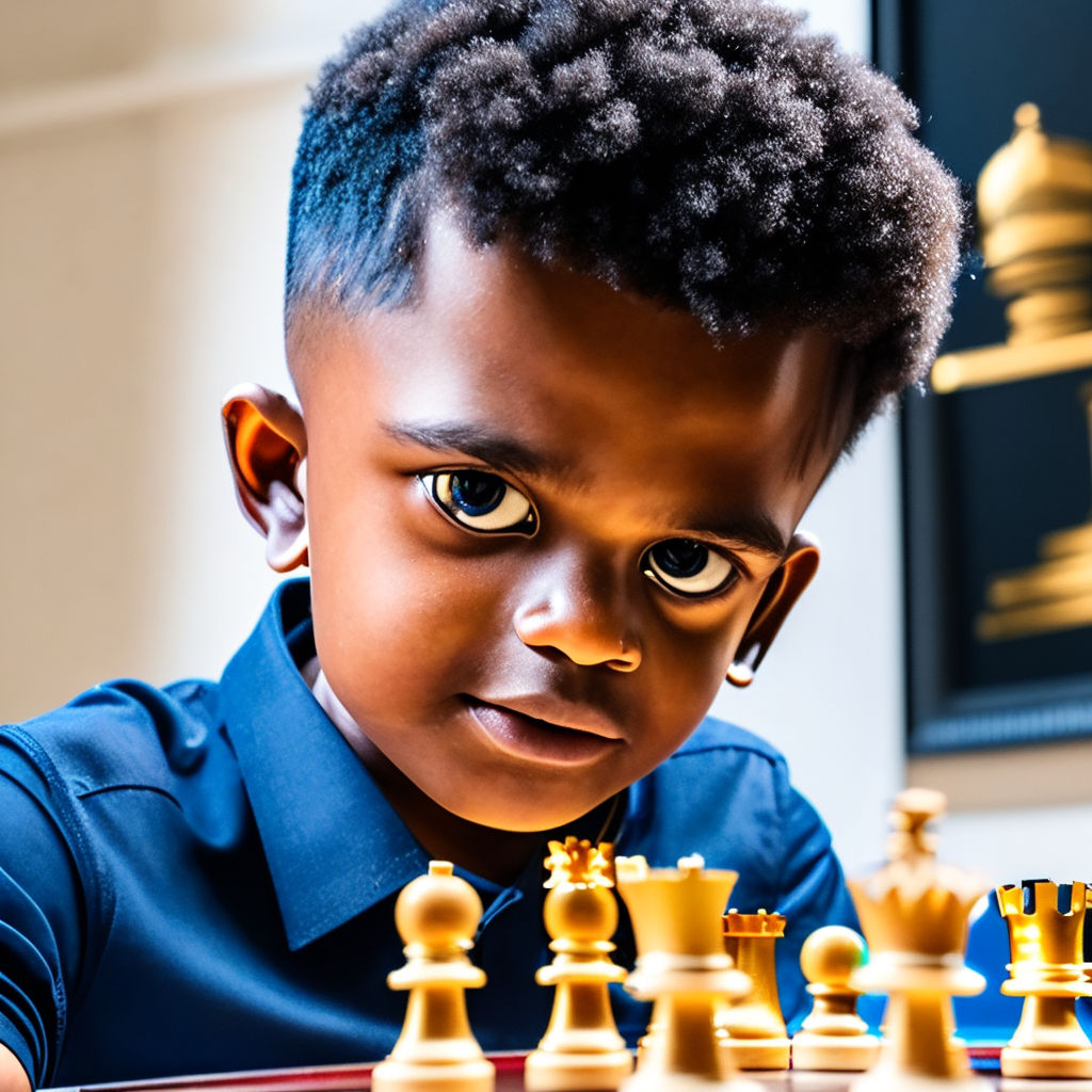 a brazilian teenage astronaut playing chess - Playground