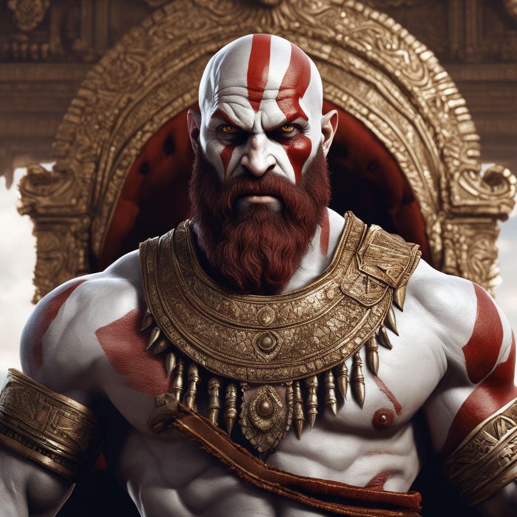 kratos is shouting in his spartan rage type - Playground