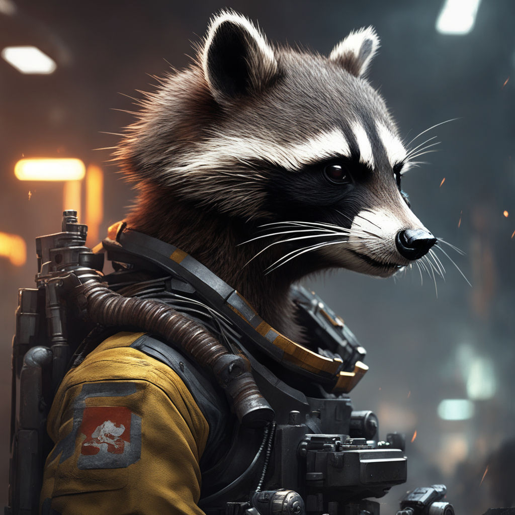 rocket raccoon face paint