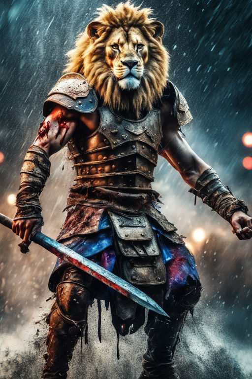 lion warrior art