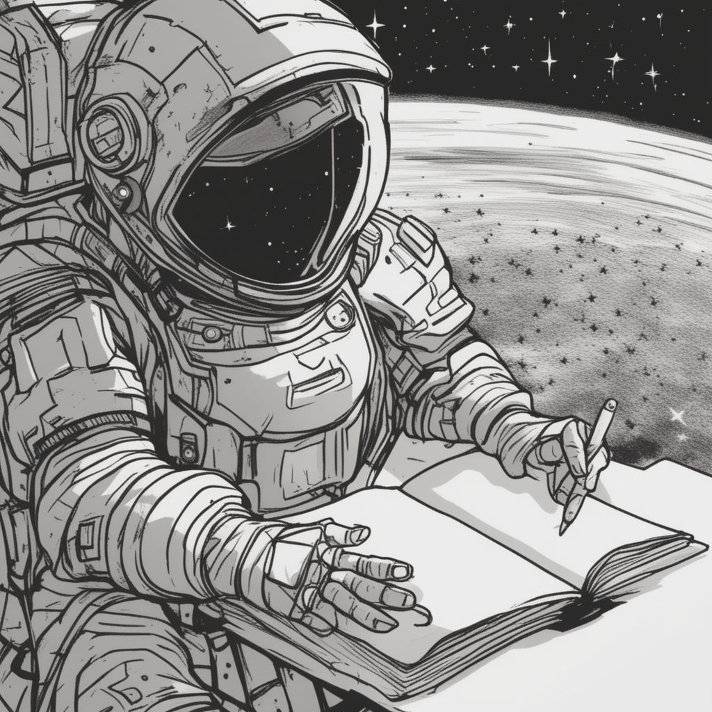 outer space pencil drawing