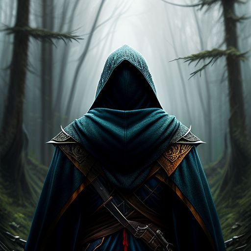 mysterious hooded man