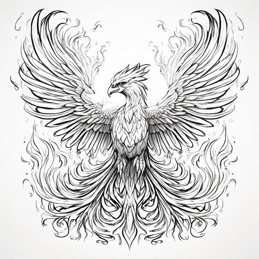 Phoenix fire bird Royalty Free Vector Image - VectorStock