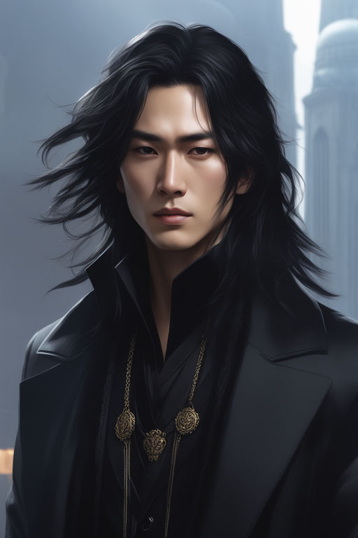 Black hair Anime Male Hairstyle, Anime, blue, cg Artwork, black Hair png |  PNGWing