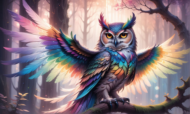 Colorful Owl - Paint by Diamonds