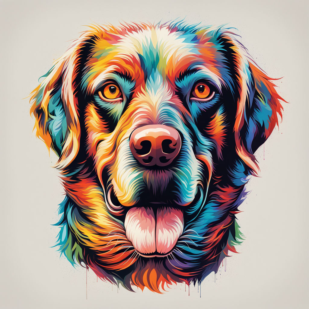 Drawing Of A Dog In Wpap Pop Art - Diamond Paintings 