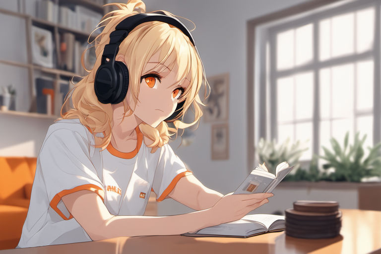 Reading [Original] | Dessin kawaii manga, Dessin manga, Fond d'ecran dessin